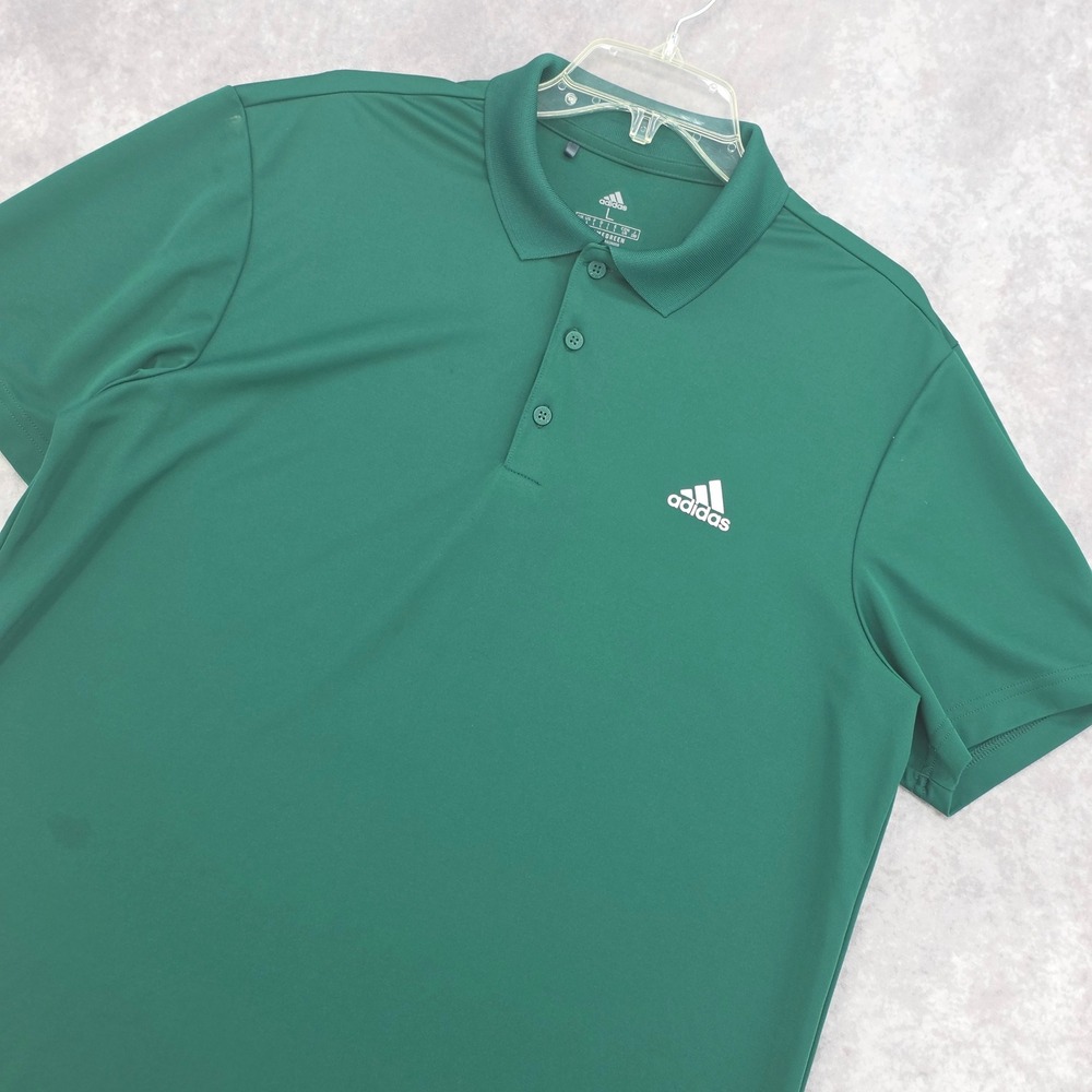 Adidas Mens Primegreen Golf Polo Shirt Short Sleeve Logo Sportswear Large